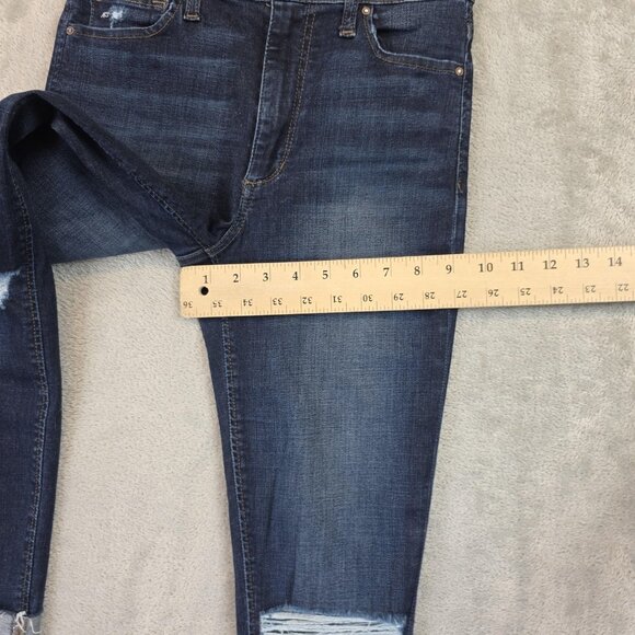 Joe's Jeans Womens Size 27 Dark Wash The Charlie High Rise Skinny Crop Raw Hem - Picture 6 of 12